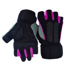 Unisex Tactical Weight Lifting Gym Gloves (Option: Pink-M)