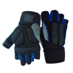 Unisex Tactical Weight Lifting Gym Gloves (Option: Blue-XL)